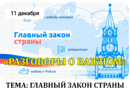 Разговоры о важном  11 декабря 2023. Тема занятия: «Главный закон страны».