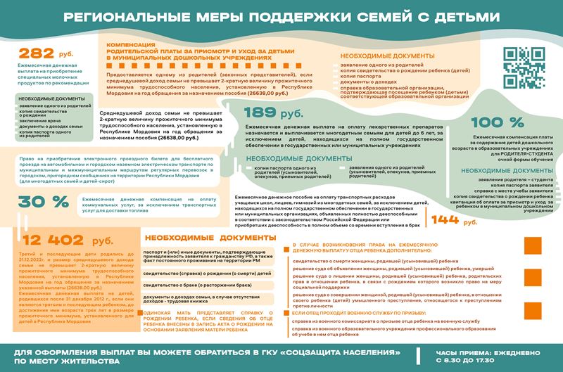 О региональных мерах социальной поддержки семей с детьми..